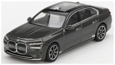 BMW i7 XDrive60 Dravit Grey (RHD) 1:64 Scale MINI GT Diecast Model-MINI GT-Diecast Model Centre