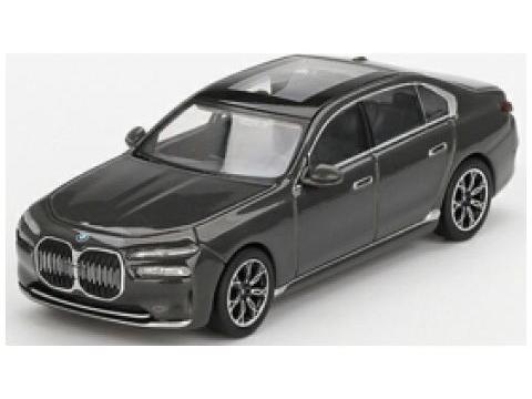 BMW i7 XDrive60 Dravit Grey (RHD) 1:64 Scale MINI GT Diecast Model-MINI GT-Diecast Model Centre