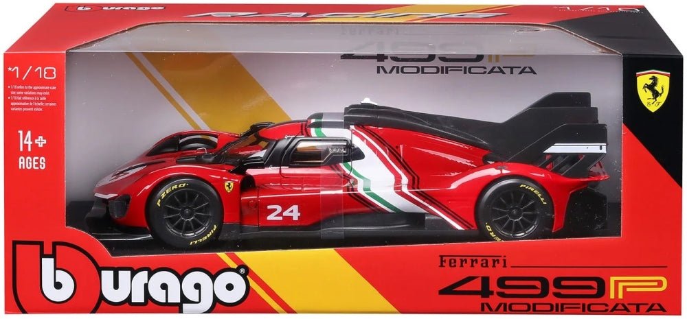 Ferrari Racing 499P Modificanta 1:18 Scale Diecast Car – Bburago