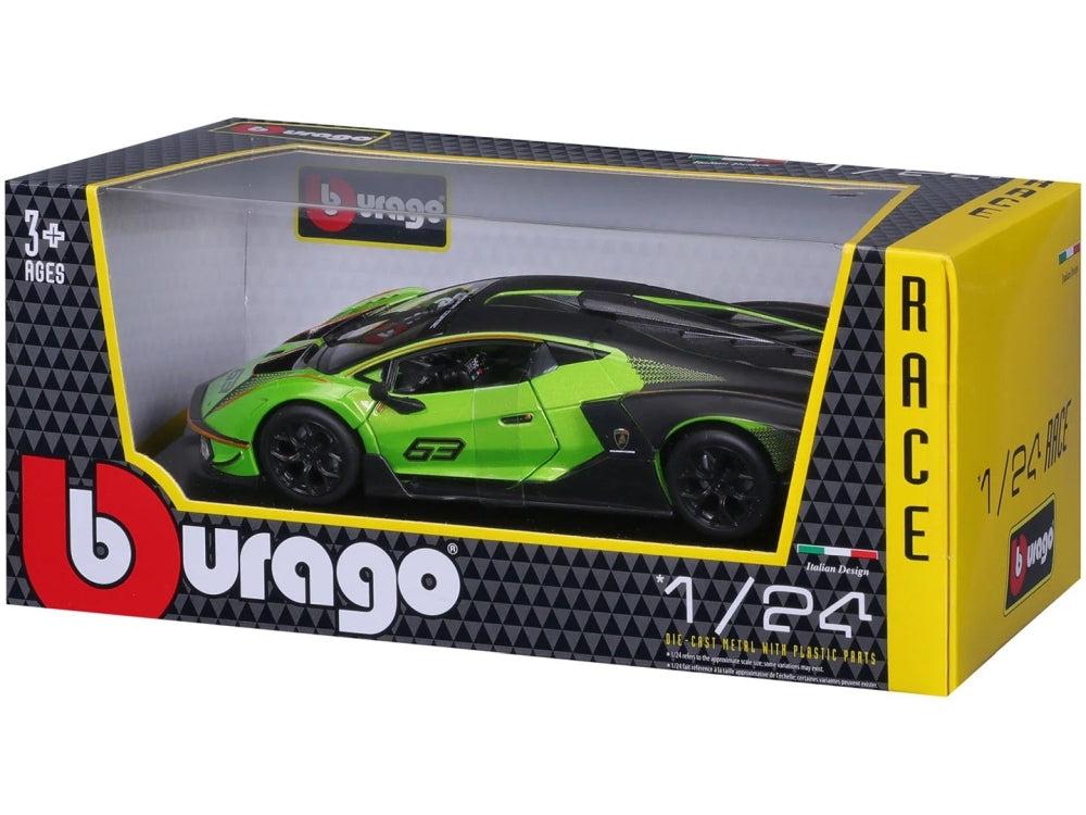 Lamborghini Essenza SCV12 Green/Black #63 1:24 Scale Diecast Model Car – Bburago