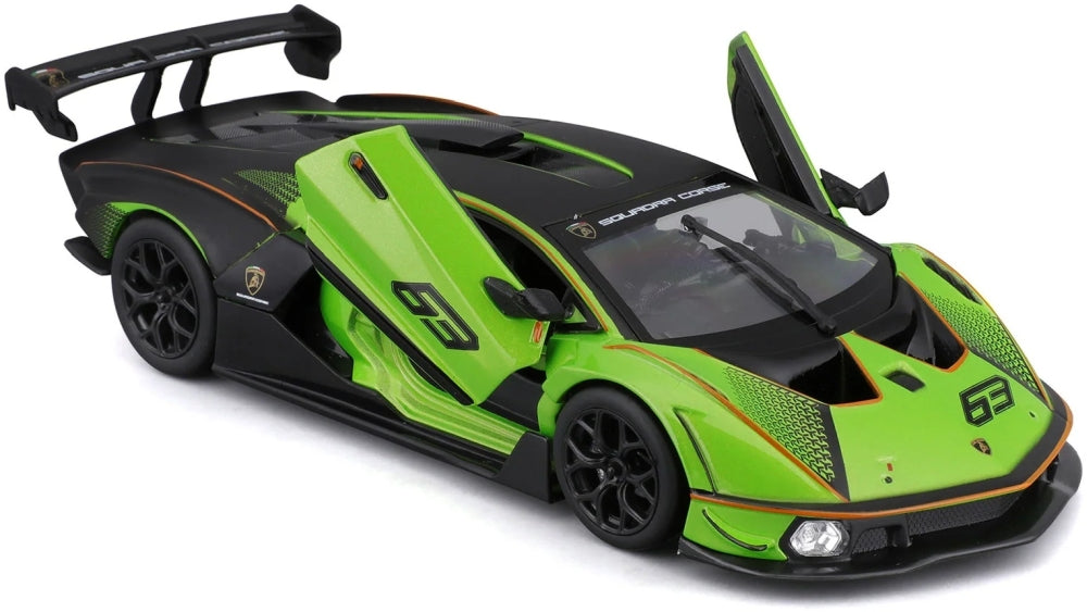 Lamborghini Essenza SCV12 Green/Black #63 1:24 Scale Diecast Model Car – Bburago