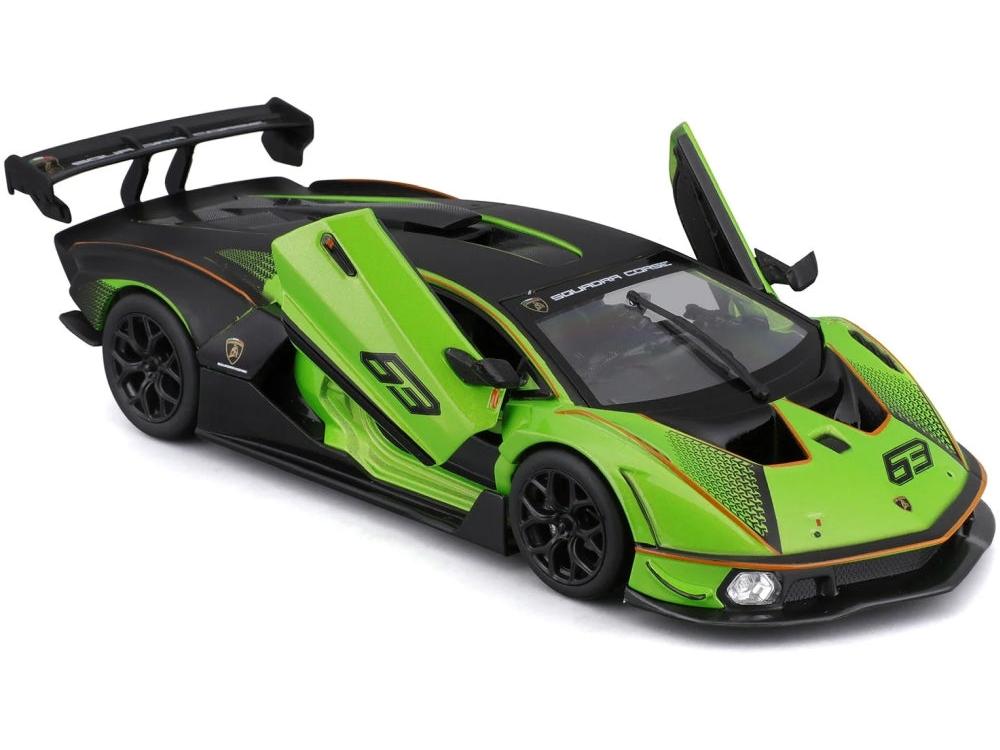 Lamborghini Essenza SCV12 Green/Black #63 1:24 Scale Diecast Model Car – Bburago