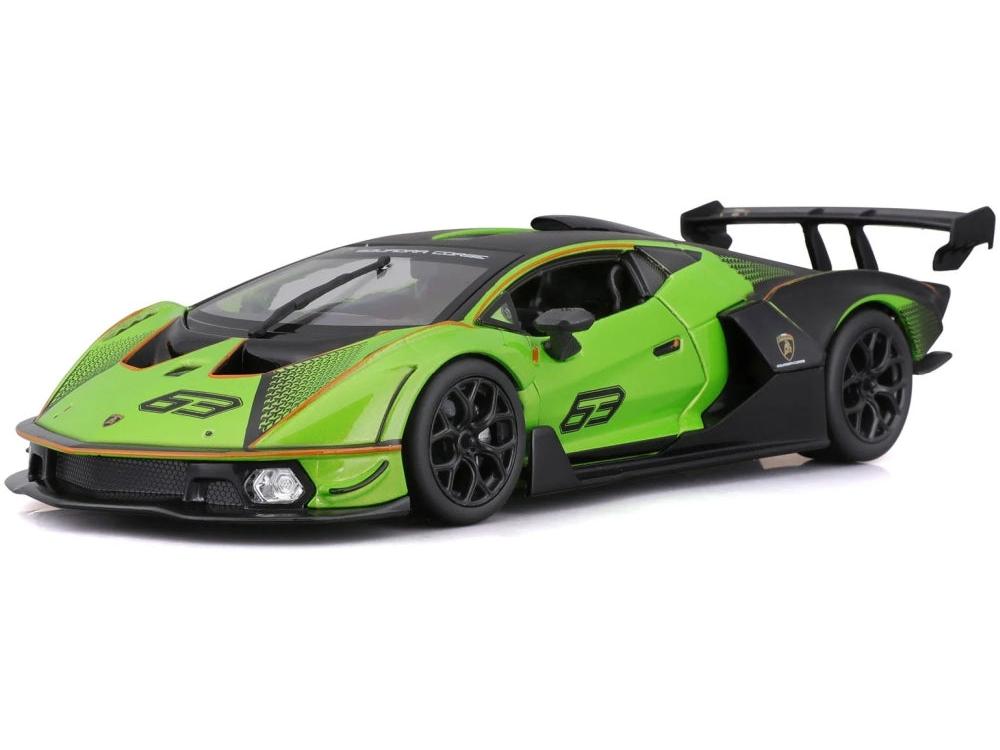 Lamborghini Essenza SCV12 Green/Black #63 1:24 Scale Diecast Model Car – Bburago