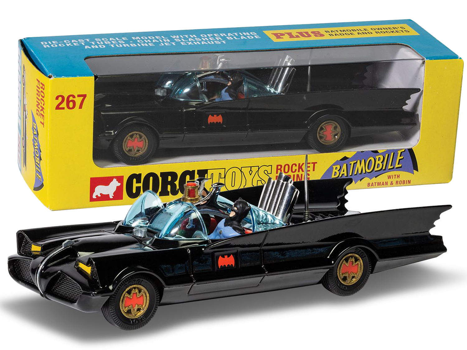 Batmobile w Batman and Robin 1 46 Model Car Corgi 26701RT