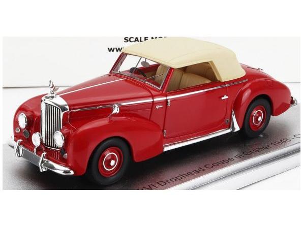 Bentley MKVI Red/Cream Drophead Coupe Graber Cabrio Closed 1948 1:43 Scale Kess Resin Model-Kess-Diecast Model Centre