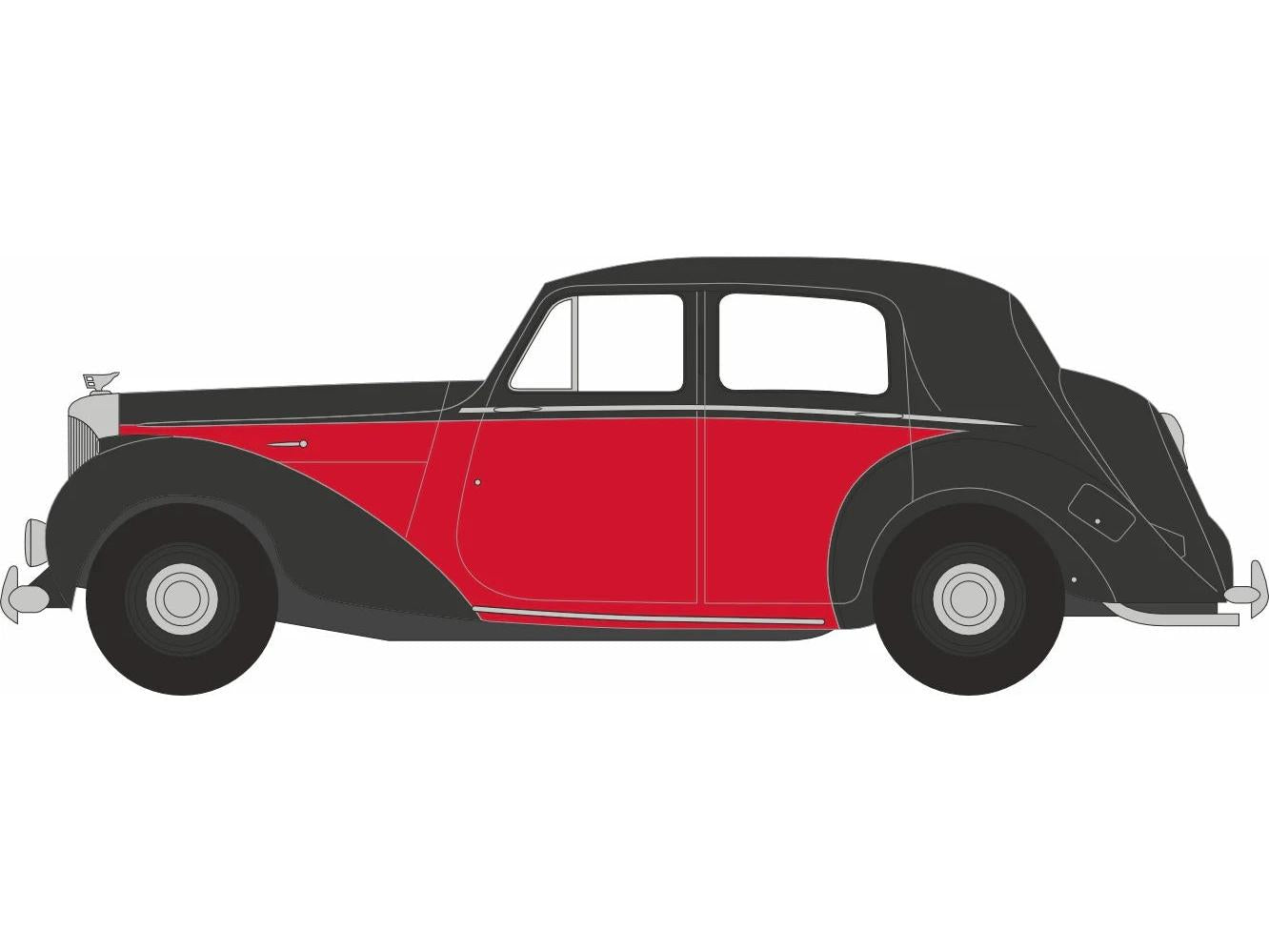Bentley MkVI Red/Black 1:76 Scale Diecast Car – Oxford Diecast-Oxford Diecast-Diecast Model Centre