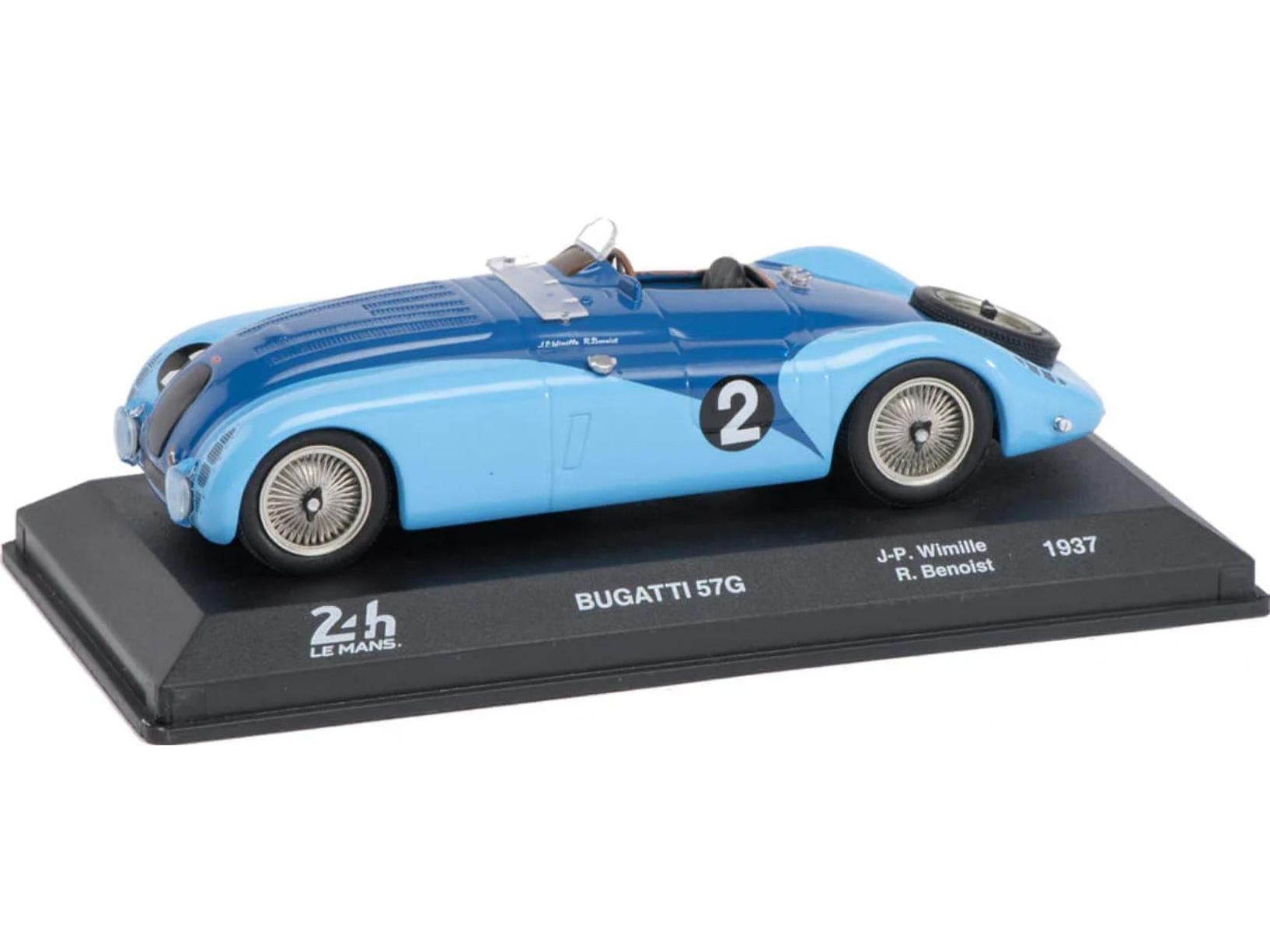 Bugatti 57G #2 Winner Le Mans 24H 1937 Benoist/Wimille 1:43 Scale Diecast Model Car (Cracked Case)-Unbranded-Diecast Model Centre