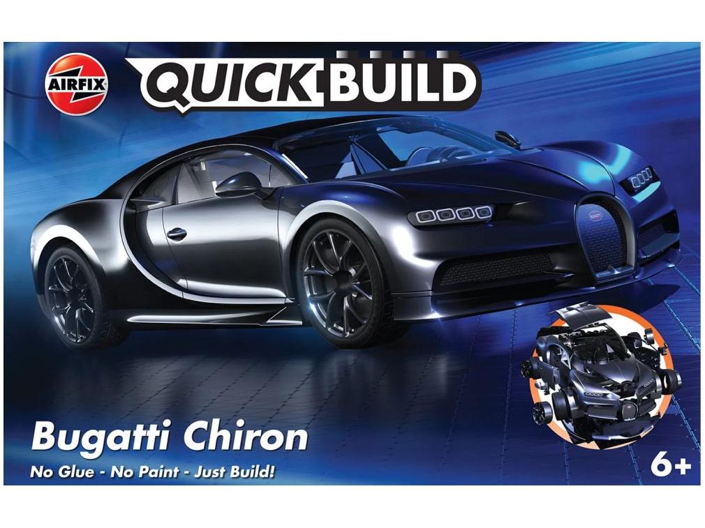 Bugatti Chiron - Black Airfix QUICKBUILD Plastic Kit-Airfix-Diecast Model Centre