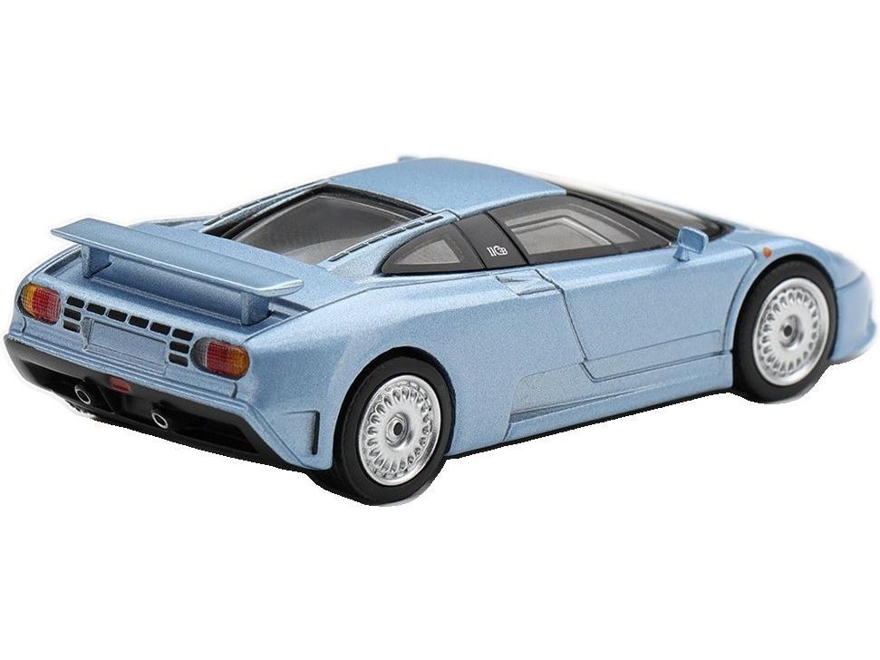 Bugatti EB110 GT Azzurro Metallizzato Mondial De L'Automobile 1992 (LHD) Blister Packaging 1:64 Scale Diecast Car – MINI GT-MINI GT-Diecast Model Centre