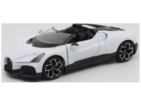 Bugatti W16 Mistral White/Black 1:24 Scale Welly Diecast Model Car-Welly-Diecast Model Centre