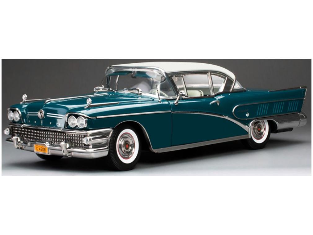 Buick Limited Riviera Coupe Glacier White Dark Turquoise Poly 1958 1:18 Scale Sun Star Diecast Model Car-Sun Star-Diecast Model Centre