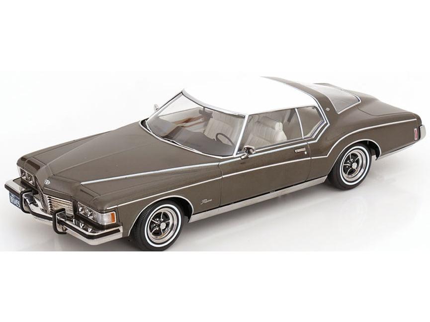 Buick Riviera 1973 Grey Metallic/White 1:18 Scale Diecast Car – KK Scale-KK Scale-Diecast Model Centre