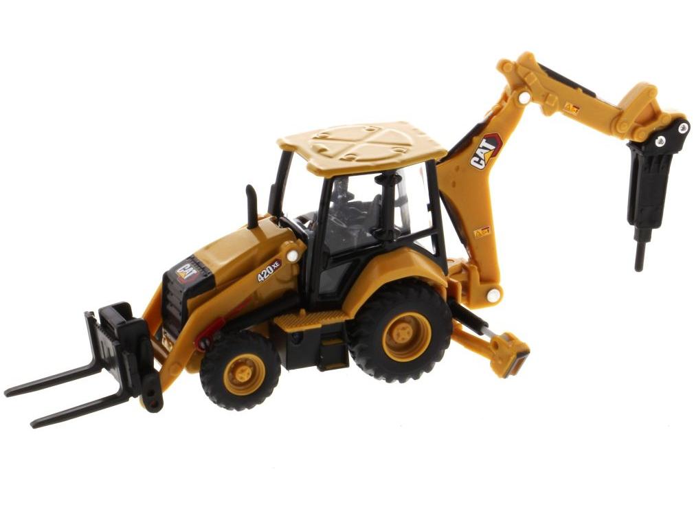 CAT 420 XE Backhoe Loader w/Tools 1:64 Scale Diecast Masters Model-Diecast Masters-Diecast Model Centre