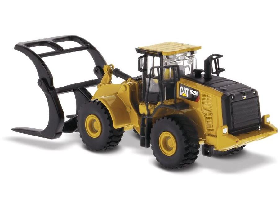 CAT 972M WL Wheel Loader w/ Log Fork 1:87 Scale Diecast Masters Model-Diecast Masters-Diecast Model Centre