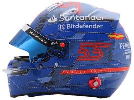 Carlos Sainz F1 Miami GP 2024 Helmet 1:5 Scale Looksmart Resin Replica-Looksmart-Diecast Model Centre