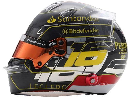 Charles Leclerc F1 Italian GP 2024 Helmet 1:5 Scale Looksmart Resin Replica-Looksmart-Diecast Model Centre