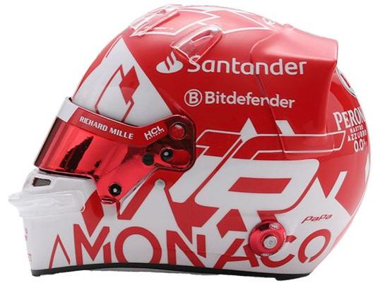 Charles Leclerc F1 Monaco GP 2024 Helmet 1:5 Scale Looksmart Resin Replica-Looksmart-Diecast Model Centre