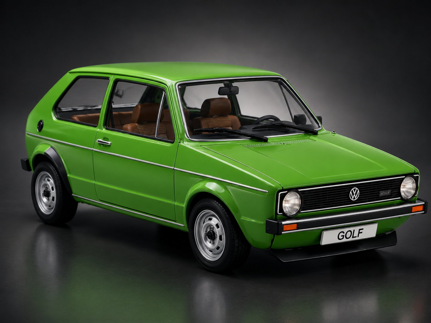 Volkswagen Golf Mk1 Green 1974 1:24 Scale WhiteBox Diecast Model Car