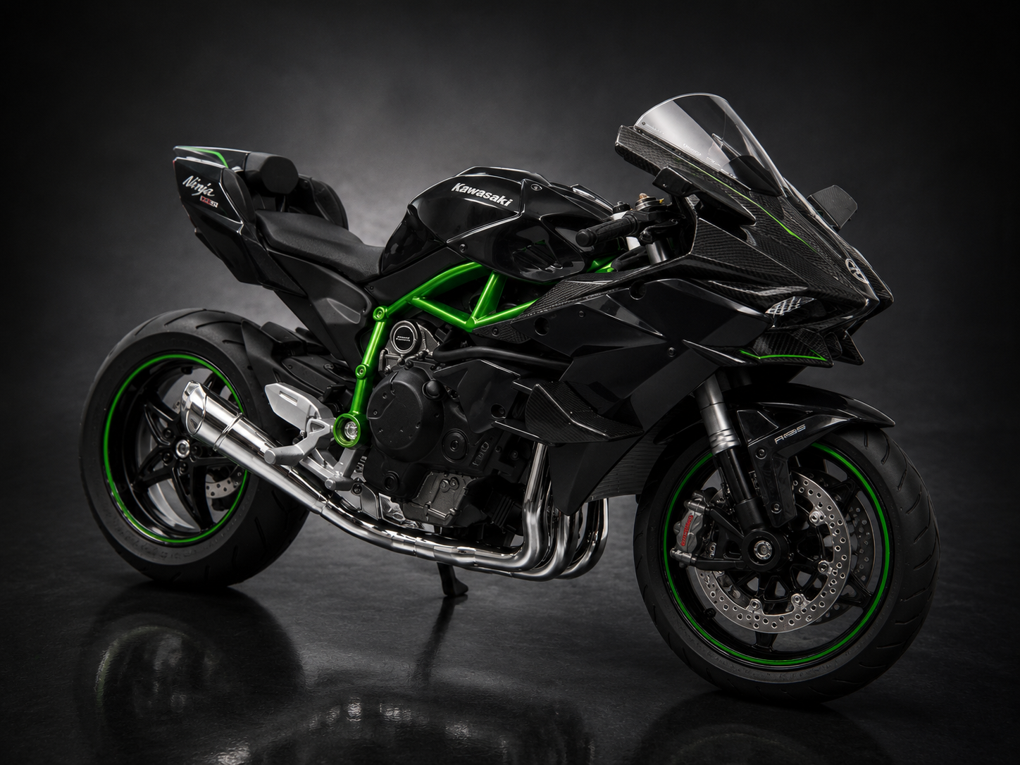 Kawasaki H2 R Ninja Grau 1:12 Maßstab Maisto Diecast Modell