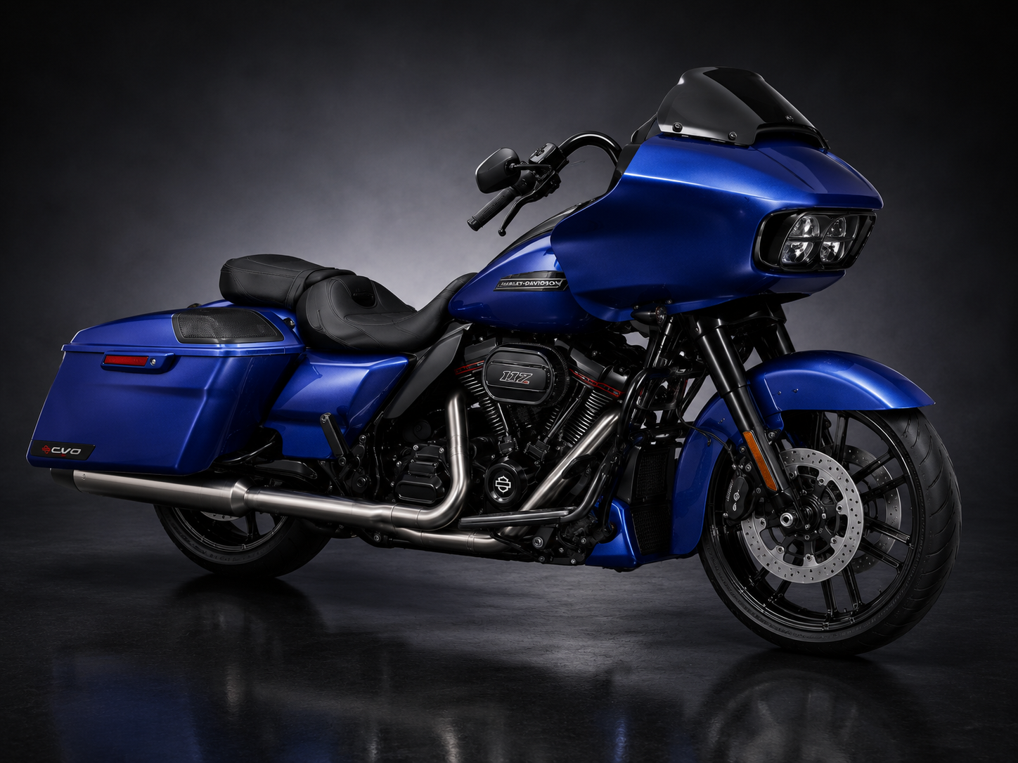 Harley-Davidson CVO Road Glide 2022 Blau Maßstab 1:18 Maisto Die-Cast Modell