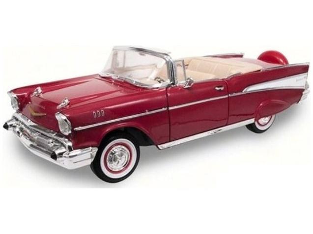 Chevrolet Bel Air Cabrio 1957 Red 1:18 Scale Diecast Model Car – Maisto-Maisto-Diecast Model Centre