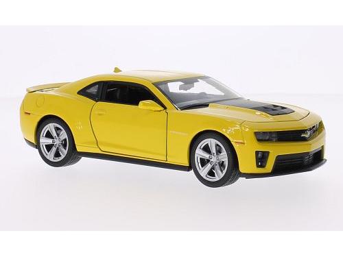 Chevrolet Camaro ZL1 Yellow 1:24 Scale Welly Diecast Model-Welly-Diecast Model Centre