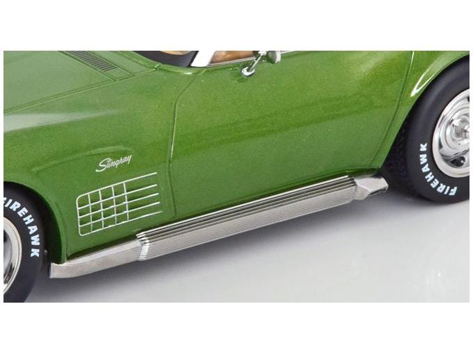 Chevrolet Corvette C3 1972 Light Green Metallic 1:18 Scale Diecast Car – KK Scale-KK Scale-Diecast Model Centre