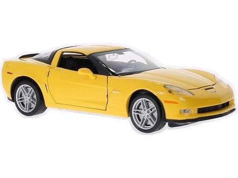 Chevrolet Corvette (C5) Z06 2007 Yellow 1:24 Scale Diecast Car – Welly-Welly-Diecast Model Centre