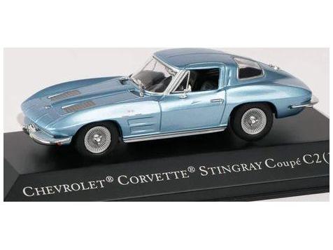 Chevrolet Corvette Sting Ray Coupe C2 Blue 1:43 Scale Unbranded Diecast Model-Unbranded-Diecast Model Centre