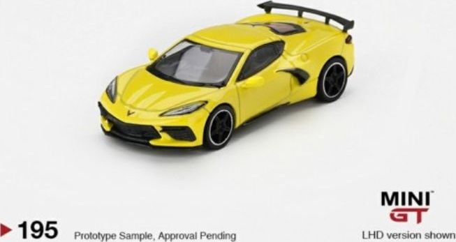 Chevrolet Corvette Stingray 2020 Accelerate Yellow (RHD) 1:64 Scale MINI GT Diecast Model-MINI GT-Diecast Model Centre