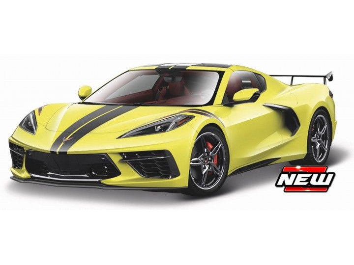 Chevrolet Corvette Stingray 2020 yellow - 1:43 Scale Toy Car-Bburago-Diecast Model Centre