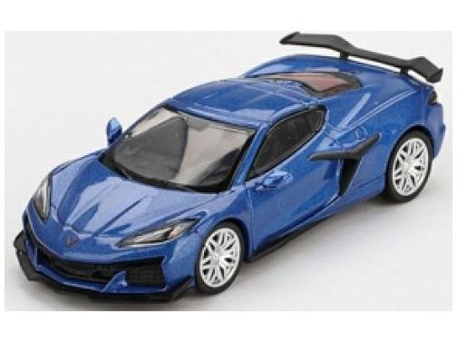Chevrolet Corvette Z06 2023 Elkhart Lake Blue Metallic (LHD) 1:64 Scale MINI GT Diecast Model-MINI GT-Diecast Model Centre
