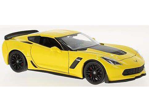 Chevrolet Corvette Z06 Yellow 1:24 Scale Welly Diecast Model-Welly-Diecast Model Centre