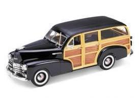 Chevrolet Fleetmaster 1948 Black 1:24 Scale Welly Diecast Model-Welly-Diecast Model Centre