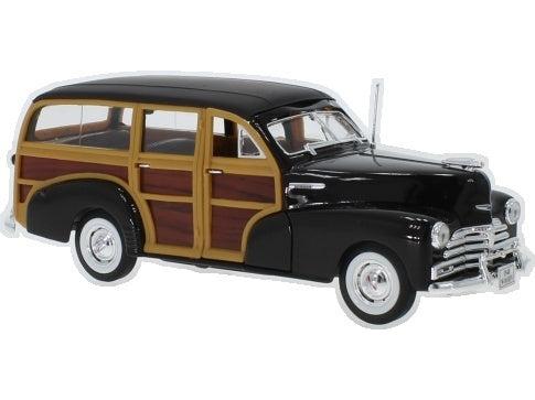 Chevrolet Fleetmaster 1948 - Dark Brown/Wood Effect 1:24 Scale Diecast Car – Welly-Welly-Diecast Model Centre
