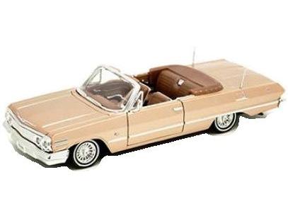 Chevrolet Impala Convertible Low Rider 1963 Gold 1:24 Scale Diecast Car – Welly-Welly-Diecast Model Centre