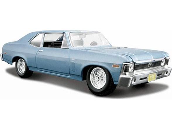 Chevrolet Nova SS 1970 Blue 1:24 Scale Diecast Car – Maisto-Maisto-Diecast Model Centre
