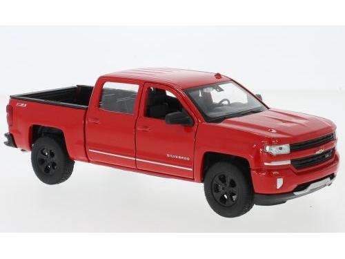 Chevrolet Silverado Red 1:24 Scale Welly Diecast Model-Welly-Diecast Model Centre