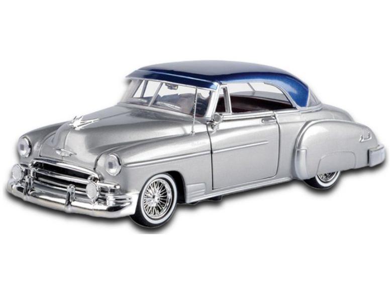Chevy Bel Air 1950 Silver 'Get Low' 1:24 Scale Diecast Car – Motormax-Motormax-Diecast Model Centre