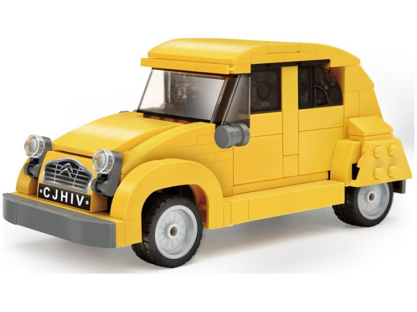 Citroen 2CV Brick Builder Yellow (298pcs) Cada Kit-Cada-Diecast Model Centre