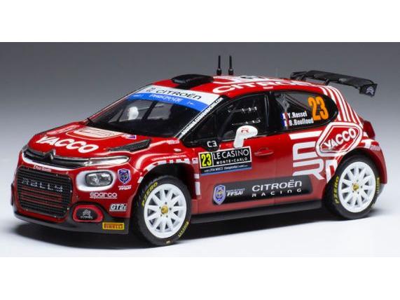 Citroen C3 Rally2 #23 WRC Monte Carlo 2022 Y.Rossel/B.Boulloud 1:43 Scale IXO Diecast Model Car-IXO-Diecast Model Centre