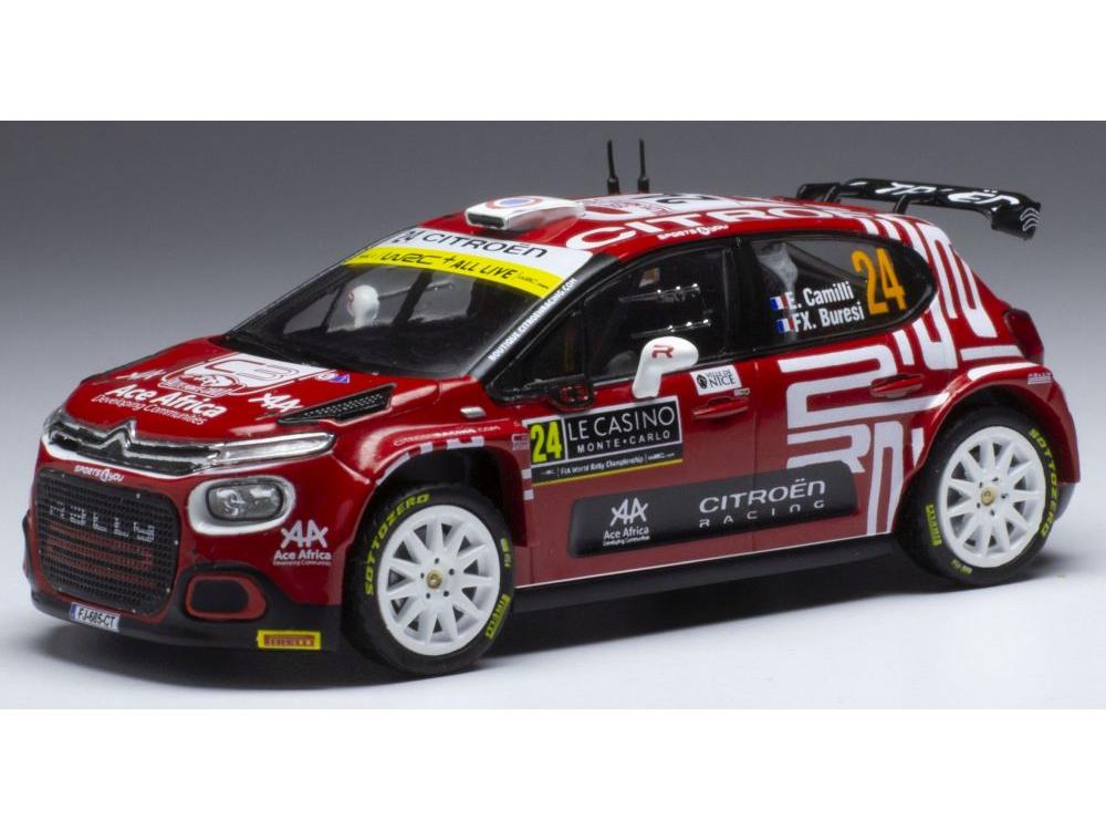 Citroen C3 Rally2 #24 Rally Monte Carlo 2021 E.Camilli/F-X.Buresi 1:43 Scale IXO Diecast Model Car-IXO-Diecast Model Centre