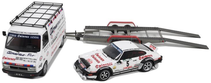 Citroen C35 Almeras + Trailer w/Porsche 911 SC #5 Rallye of Portugal 1981 1:18 Scale OttOmobile Resin Model-OttOmobile-Diecast Model Centre