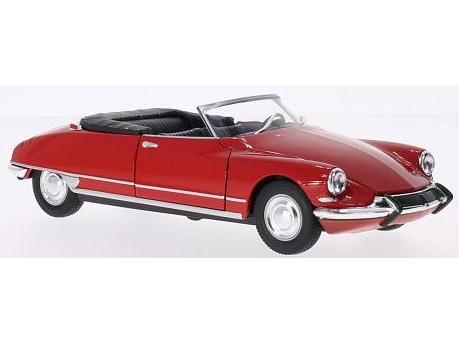Citroen DS19 Cabrio Top Down Red 1:24 Scale Welly Diecast Model-Welly-Diecast Model Centre