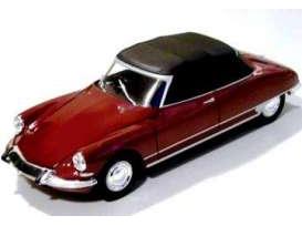 Citroen DS19 Cabrio Top Up Red 1:24 Scale Welly Diecast Model-Welly-Diecast Model Centre