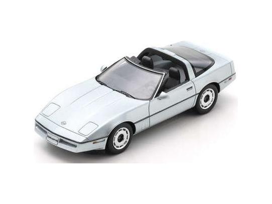 Corvette C4 (open) silver - 1:43 Scale Diecast Model Car-Schuco-Diecast Model Centre