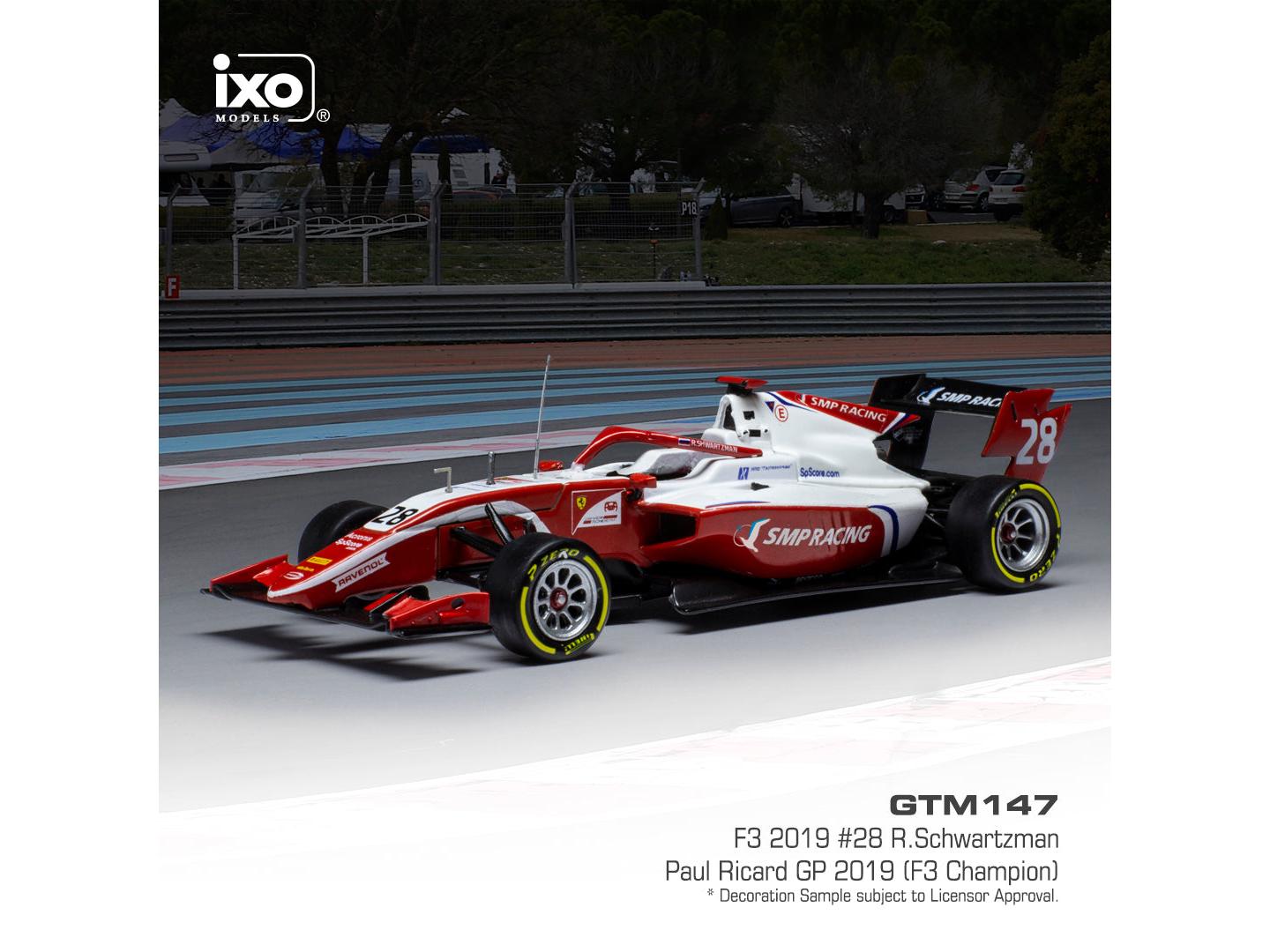 Dallara F3 28 F3 Circuit Paul Ricard 2019 R.Schwartzman 1:43 Scale IXO Diecast Model Car-IXO-Diecast Model Centre