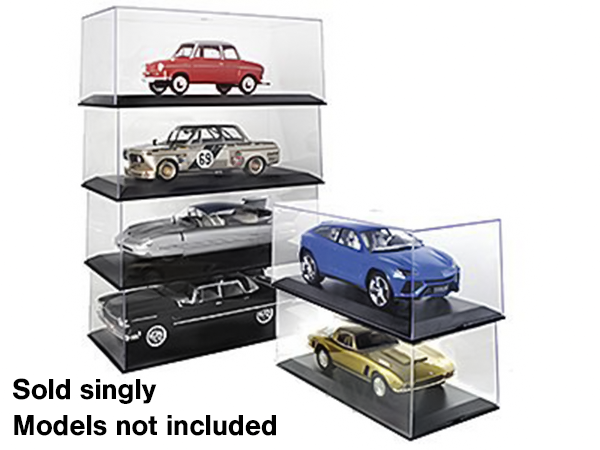Vitrine De Présentation 1/18 Jewel Cases - Socle Rouge, Pour Maquettes De Voitures