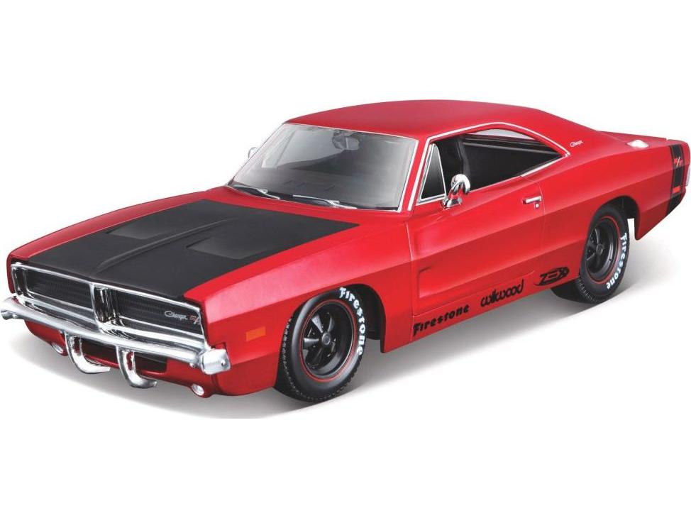 Dodge Charger R/T 1969 Red/Black 1:24 Scale Maisto Diecast Model Car-Maisto-Diecast Model Centre