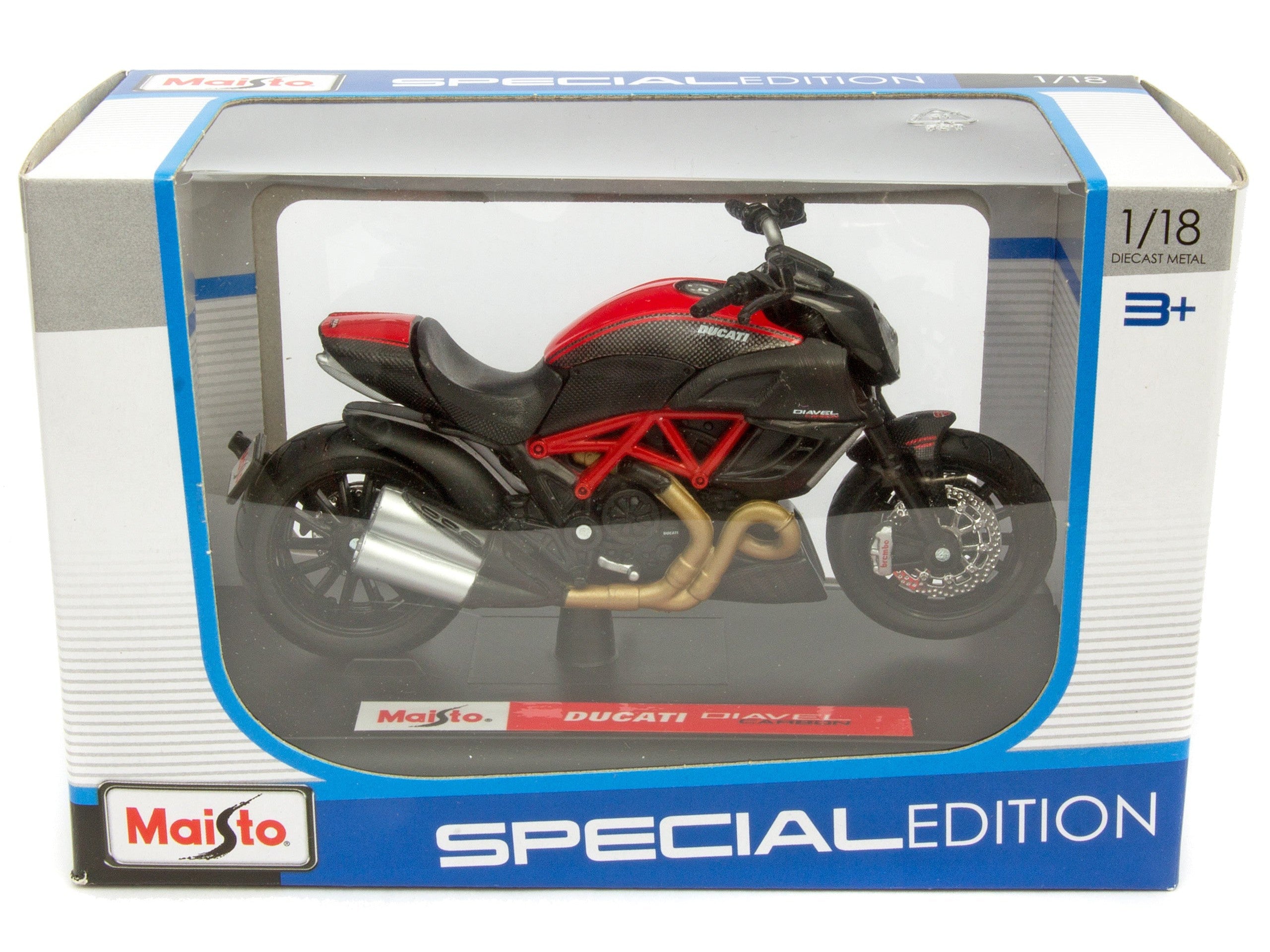 Ducati Diavel Carbon red/black - 1:18 Scale Diecast Model Motorcycle-Maisto-Diecast Model Centre